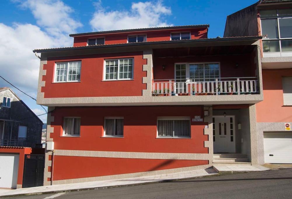 Apartamento Con Terraza Y Vistas Al Mar Bueu Bagian luar foto